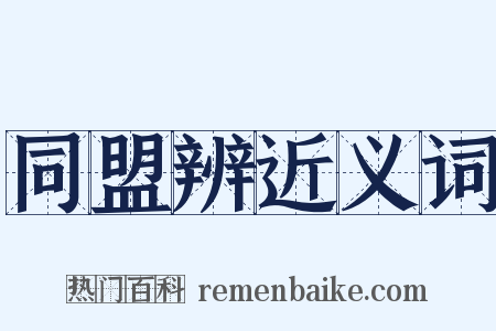 同盟辨近义词是什么意思的图片
